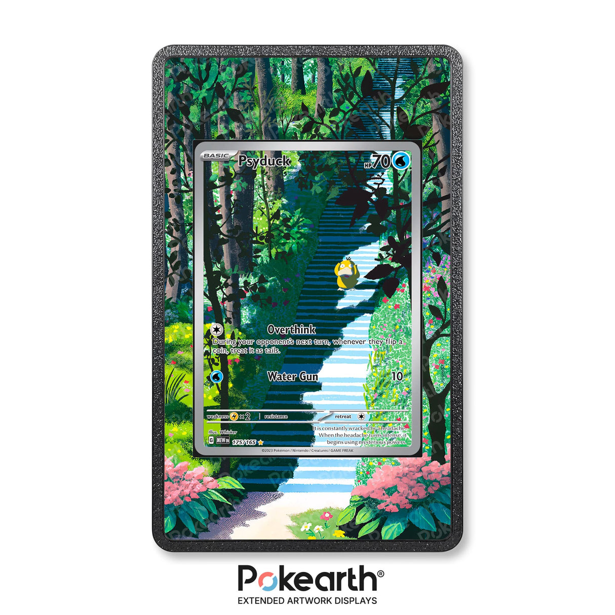 Psyduck 175/165 - Custodia con Artwork Esteso per Carte Pokémon - Display Case Extended Artwork Pokearth