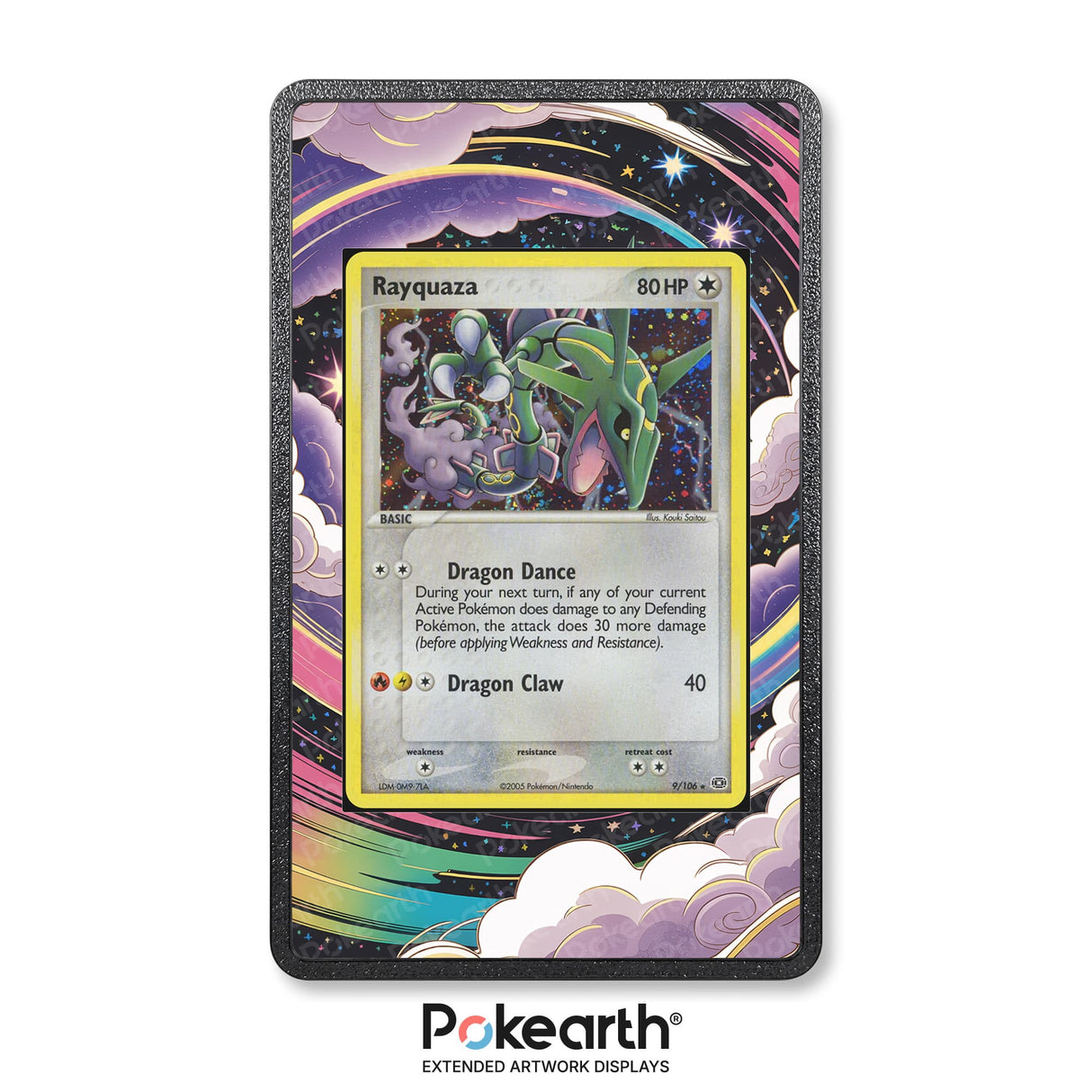 Rayquaza 9/106 - Custodia con Artwork Esteso per Carte Pokémon - Display Case Extended Artwork Pokearth