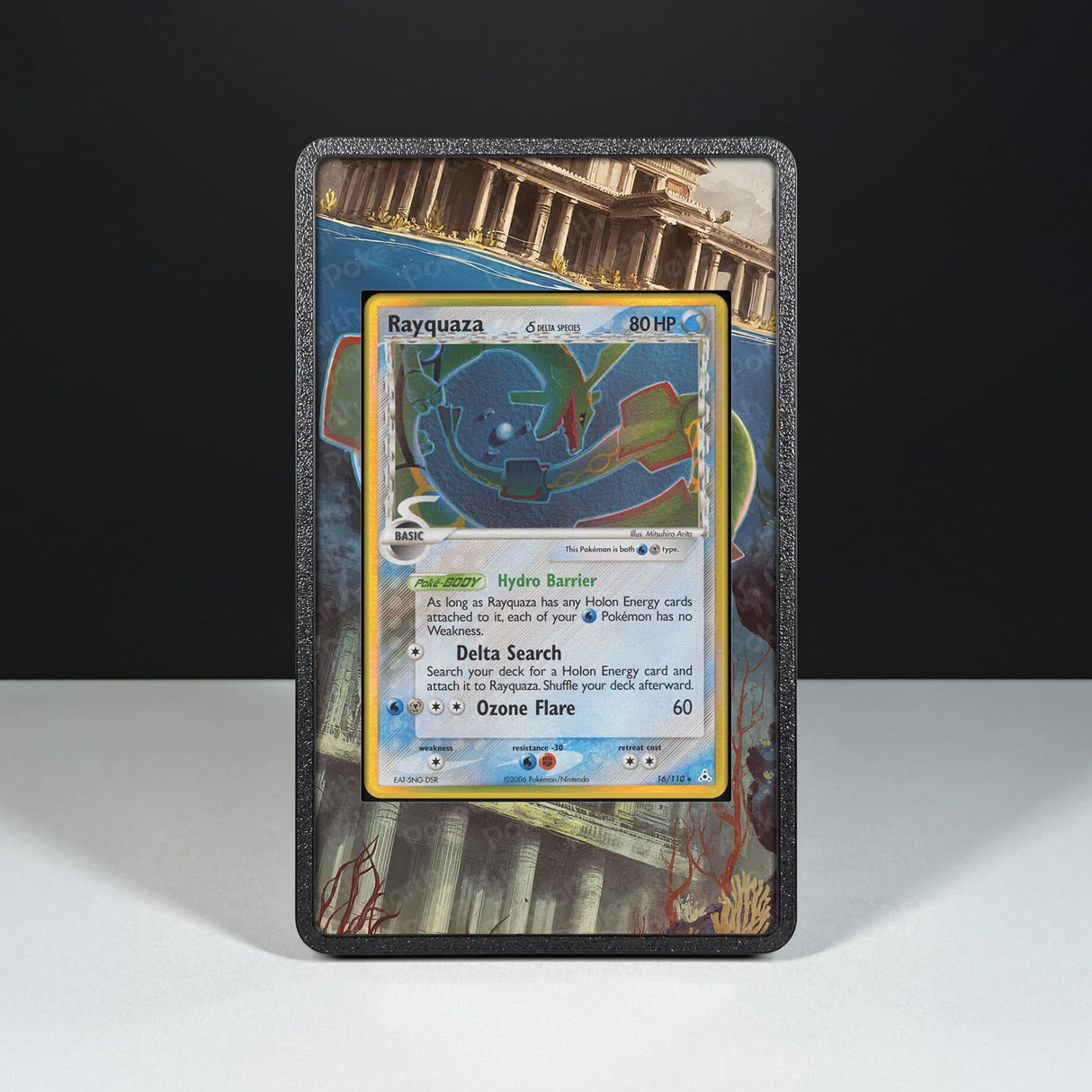 Rayquaza Delta Species 16/110 - Custodia con Artwork Esteso per Carte Pokémon - Display Case Extended Artwork Pokearth