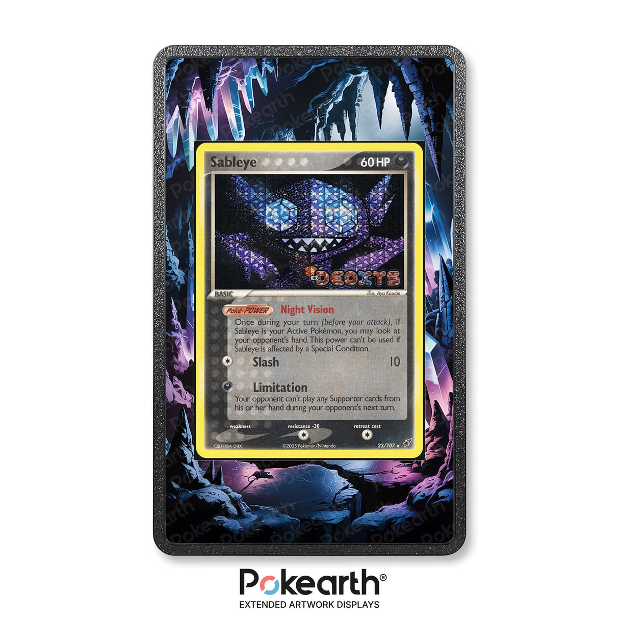 Sableye 23/107 - Custodia con Artwork Esteso per Carte Pokémon - Display Case Extended Artwork Pokearth