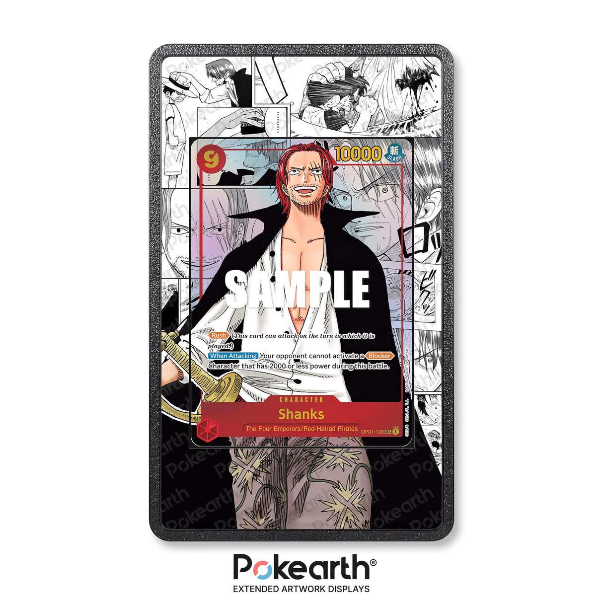 Shanks OP01-120 Manga - Custodia con Artwork Esteso per Carte One Piece - Display Case Extended Artwork Pokearth