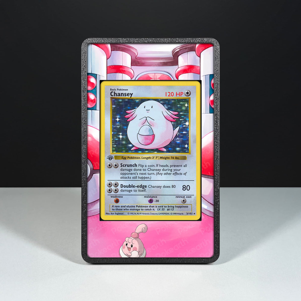 Chansey 3/102 - Custodia con Artwork Esteso per Carte Pokémon - Display Case Extended Artwork Pokearth