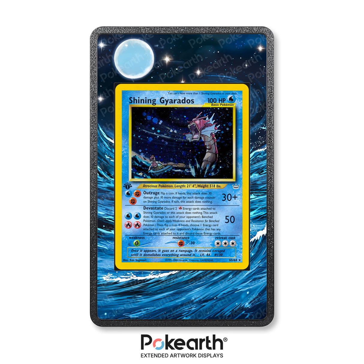 Shining Gyarados 65/64 - Custodia con Artwork Esteso per Carte Pokémon - Display Case Extended Artwork Pokearth