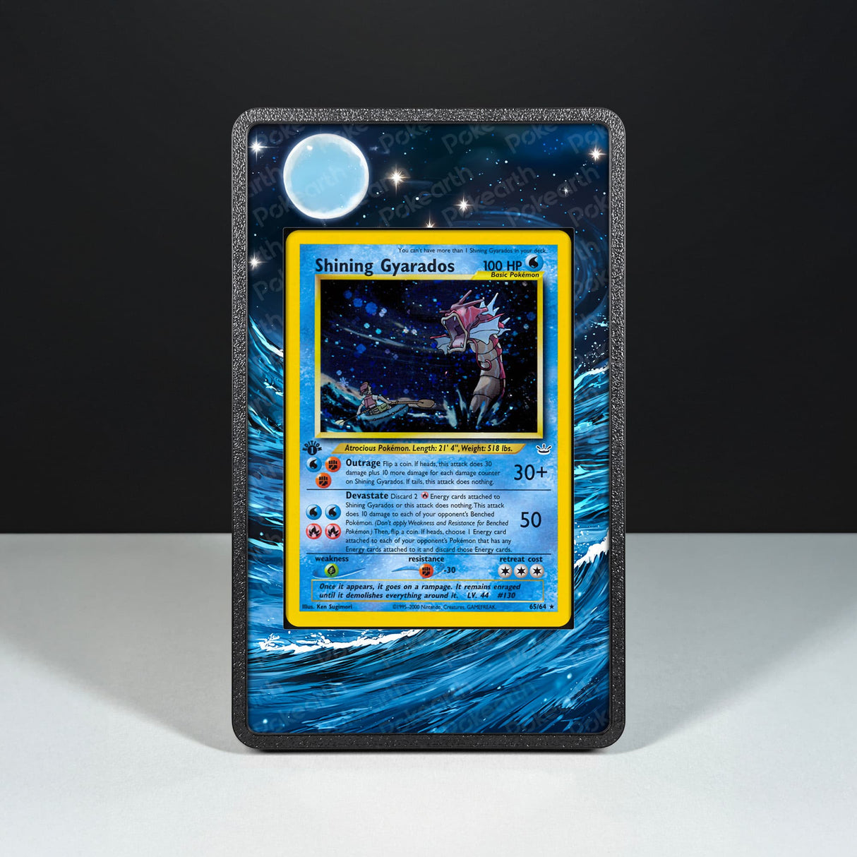 Shining Gyarados 65/64 - Custodia con Artwork Esteso per Carte Pokémon - Display Case Extended Artwork Pokearth