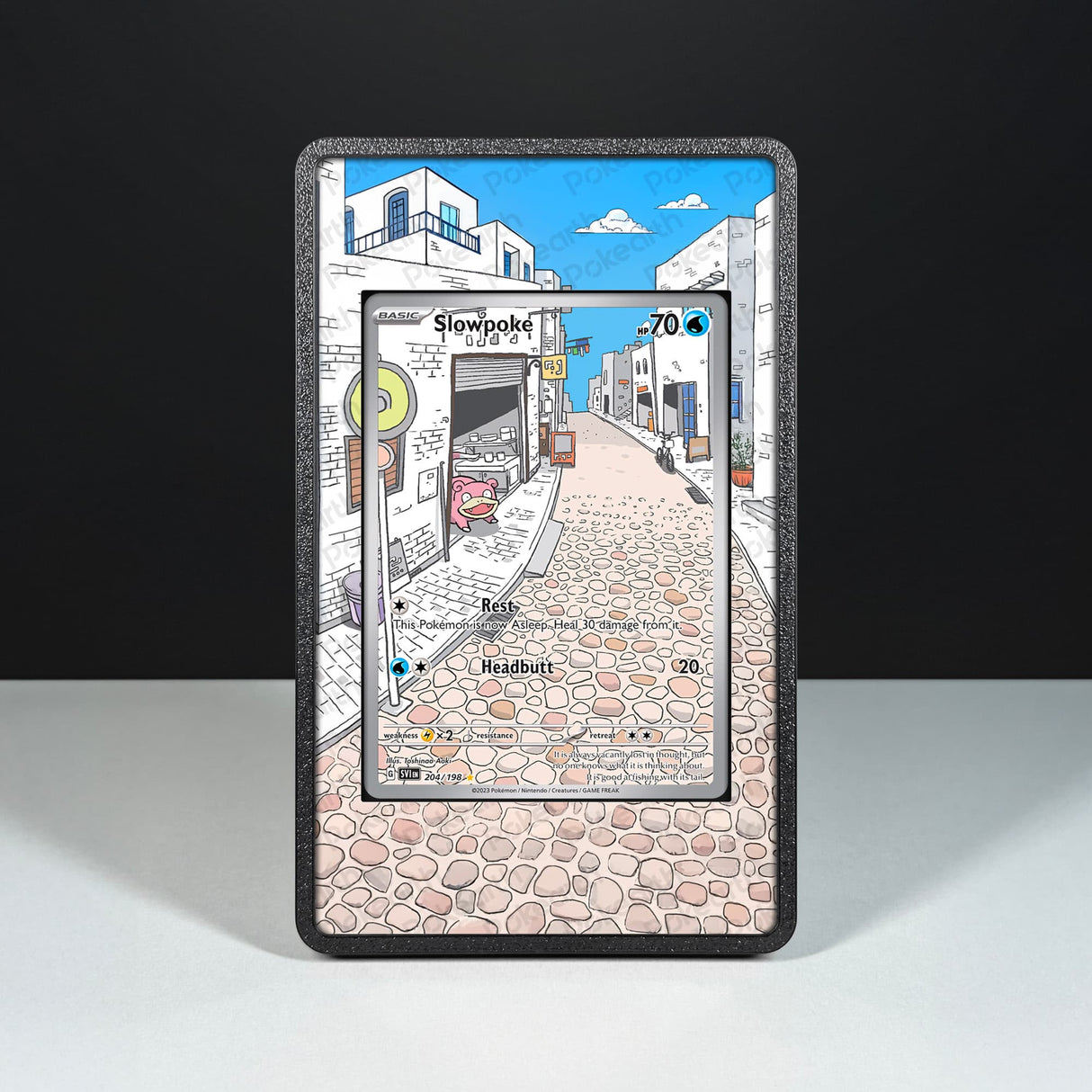 Slowpoke 204/198 - Custodia con Artwork Esteso per Carte Pokémon - Display Case Extended Artwork Pokearth