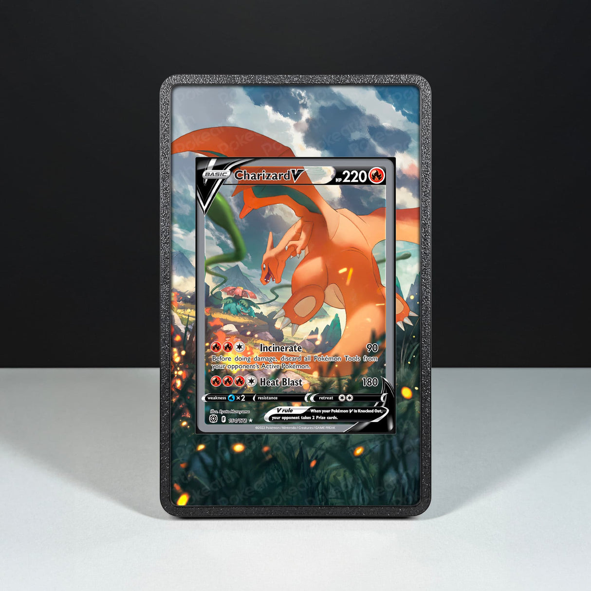 Charizard V 154/172 - Custodia con Artwork Esteso per Carte Pokémon - Display Case Extended Artwork Pokearth