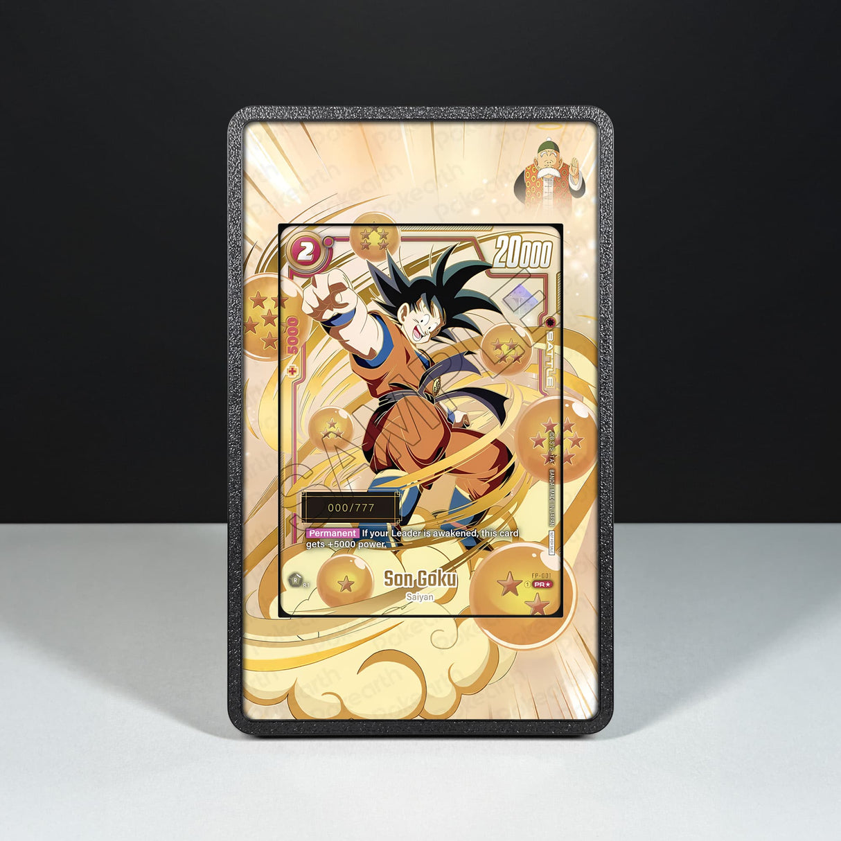 Son Goku FP-001 - Custodia con Artwork Esteso per Carte Dragon Ball - Display Case Extended Artwork Pokearth