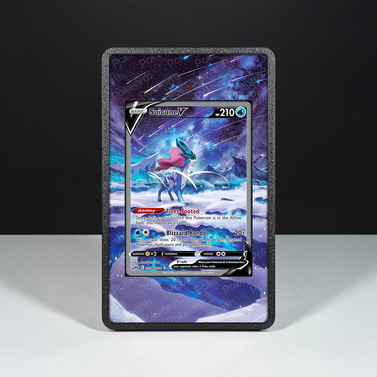 Suicune V GG38/GG70 - Custodia con Artwork Esteso per Carte Pokémon - Display Case Extended Artwork Pokearth