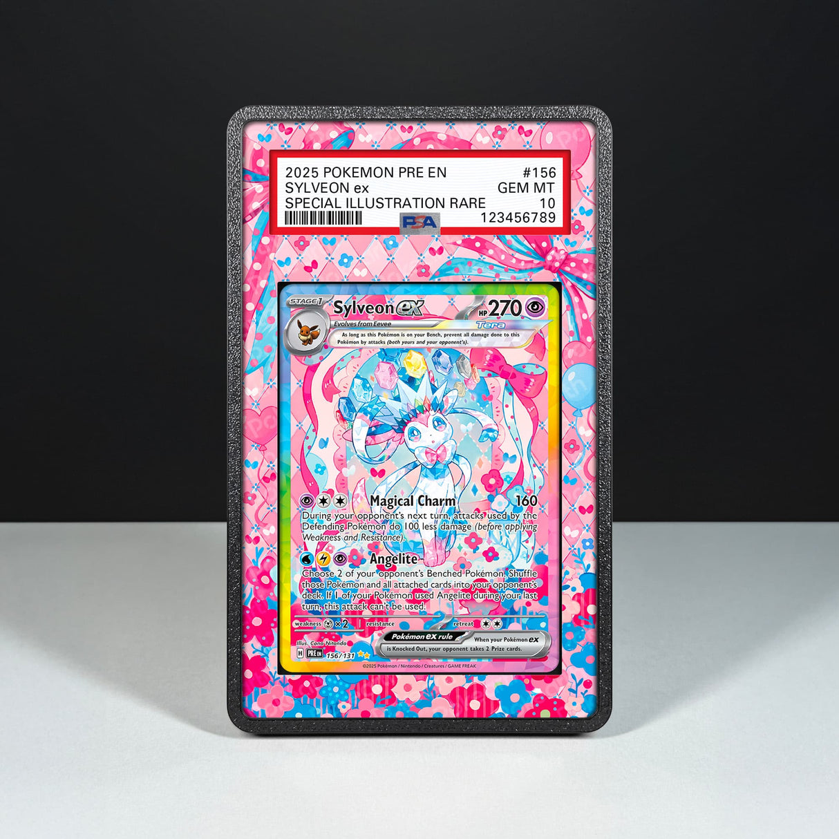 Sylveon ex 156/131 - Graded Card Extended Artwork Display Case - Display Case Extended Artwork Pokearth