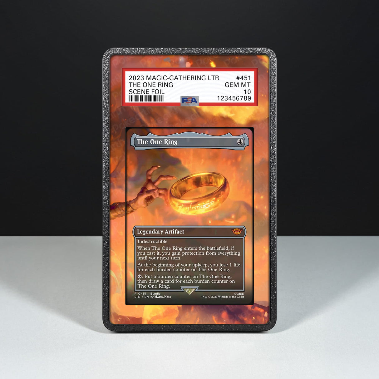 The One Ring 451 - Graded Card Extended Artwork Display Case - Display Case Extended Artwork Pokearth