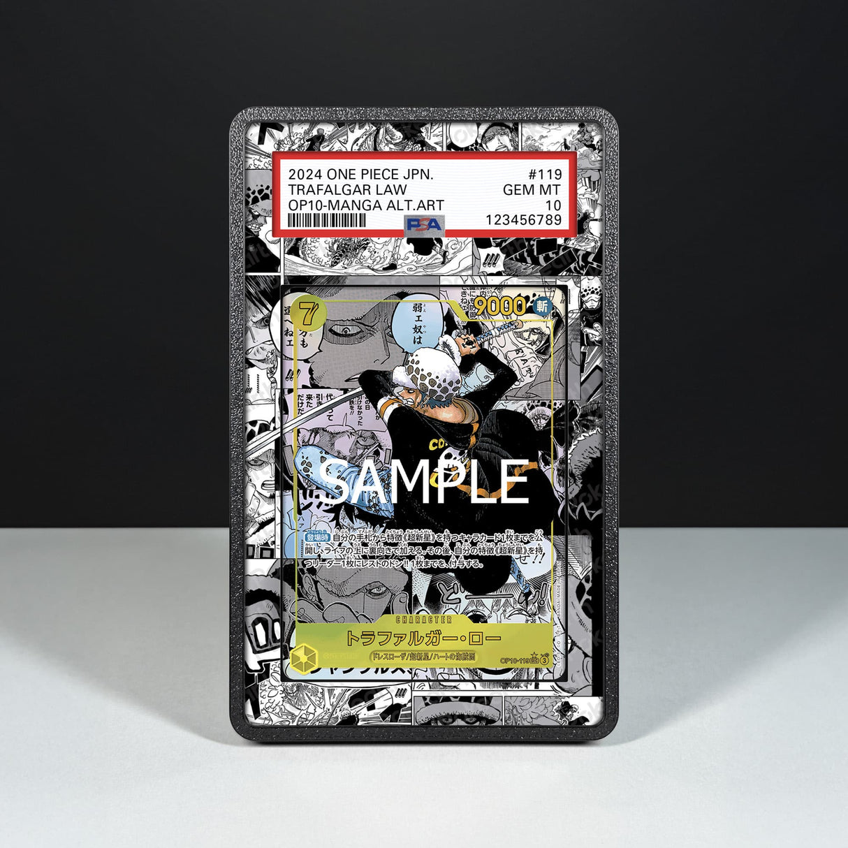 Trafalgar Law OP10-119 Manga - Graded Card Extended Artwork Display Case - Display Case Extended Artwork Pokearth