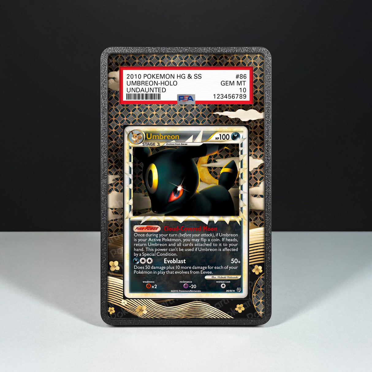 Umbreon 86/90 - Graded Card Extended Artwork Display Case - Display Case Extended Artwork Pokearth