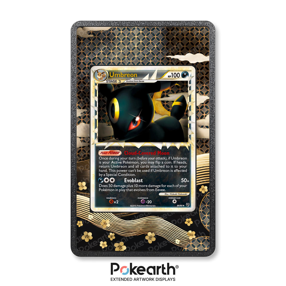 Umbreon 86/90 - Custodia con Artwork Esteso per Carte Pokémon - Display Case Extended Artwork Pokearth