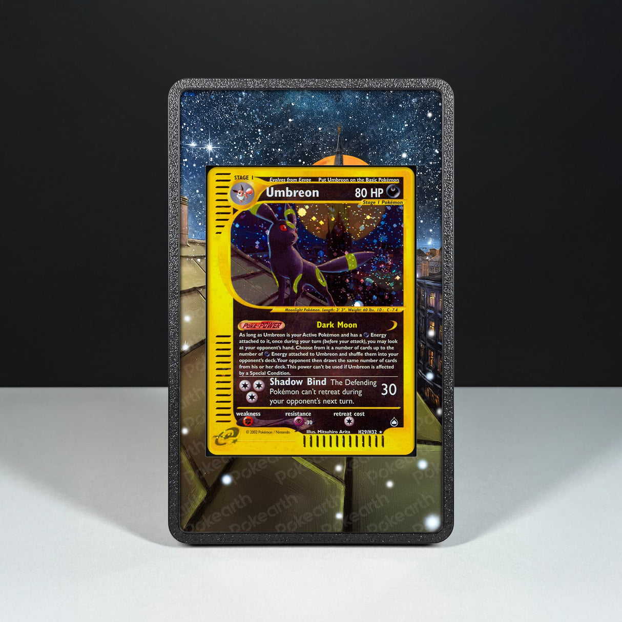 Umbreon H29/H32 - Custodia con Artwork Esteso per Carte Pokémon - Display Case Extended Artwork Pokearth