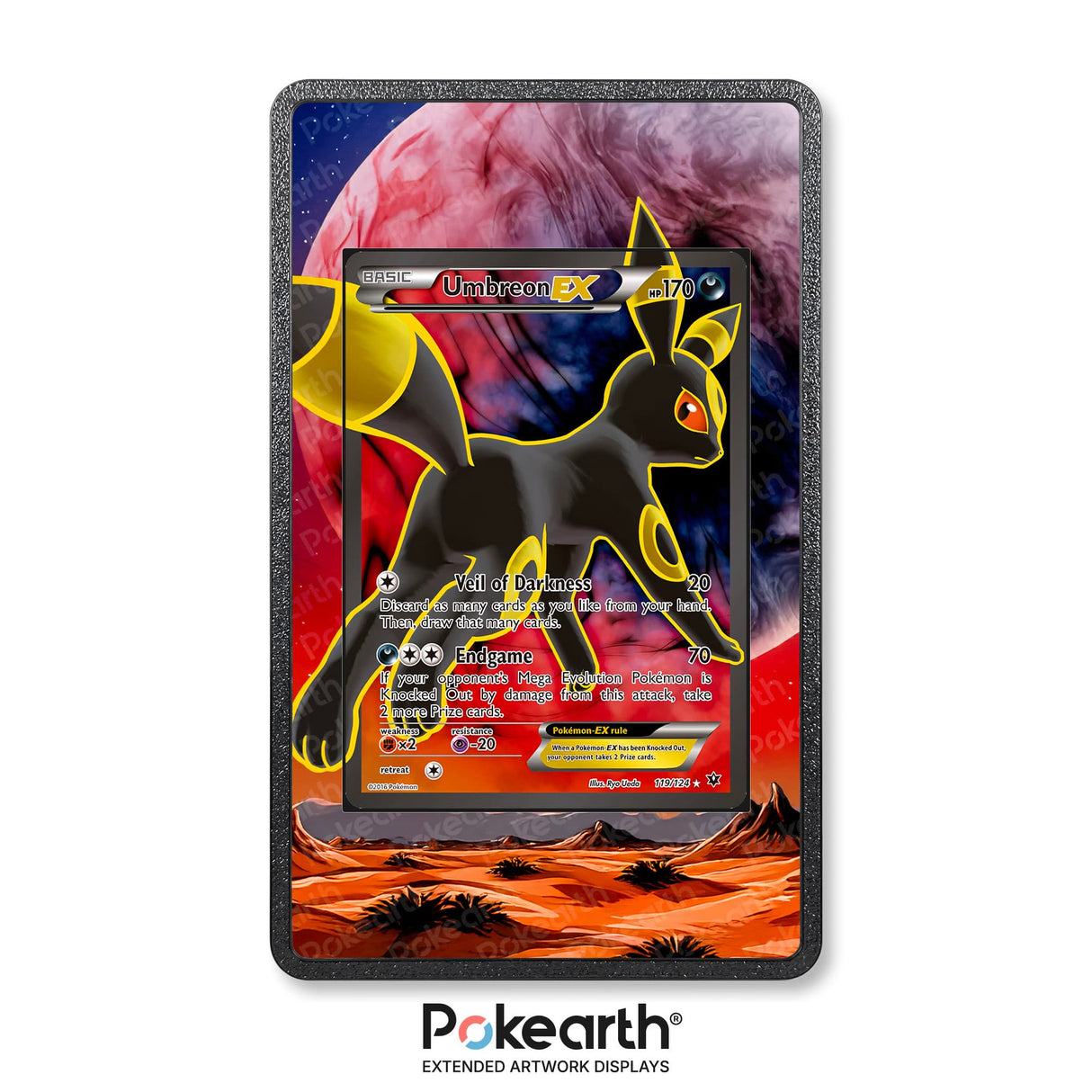Umbreon EX 119/124 - Custodia con Artwork Esteso per Carte Pokémon - Display Case Extended Artwork Pokearth
