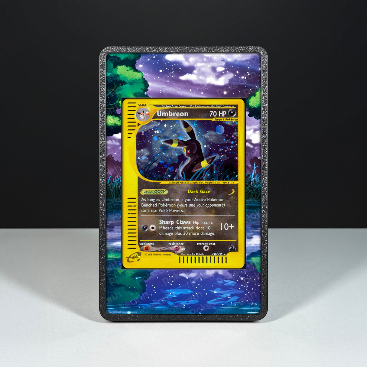 Umbreon H30/H32 - Custodia con Artwork Esteso per Carte Pokémon - Display Case Extended Artwork Pokearth