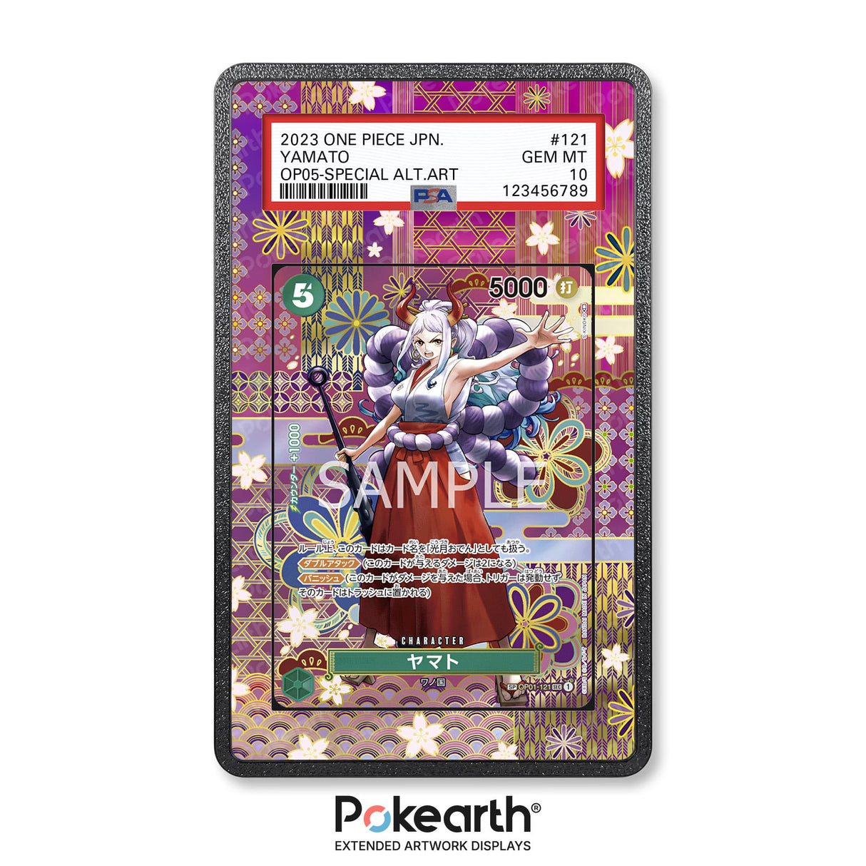 Yamato OP01-121 - Graded Card Extended Artwork Display Case - Display Case Extended Artwork Pokearth