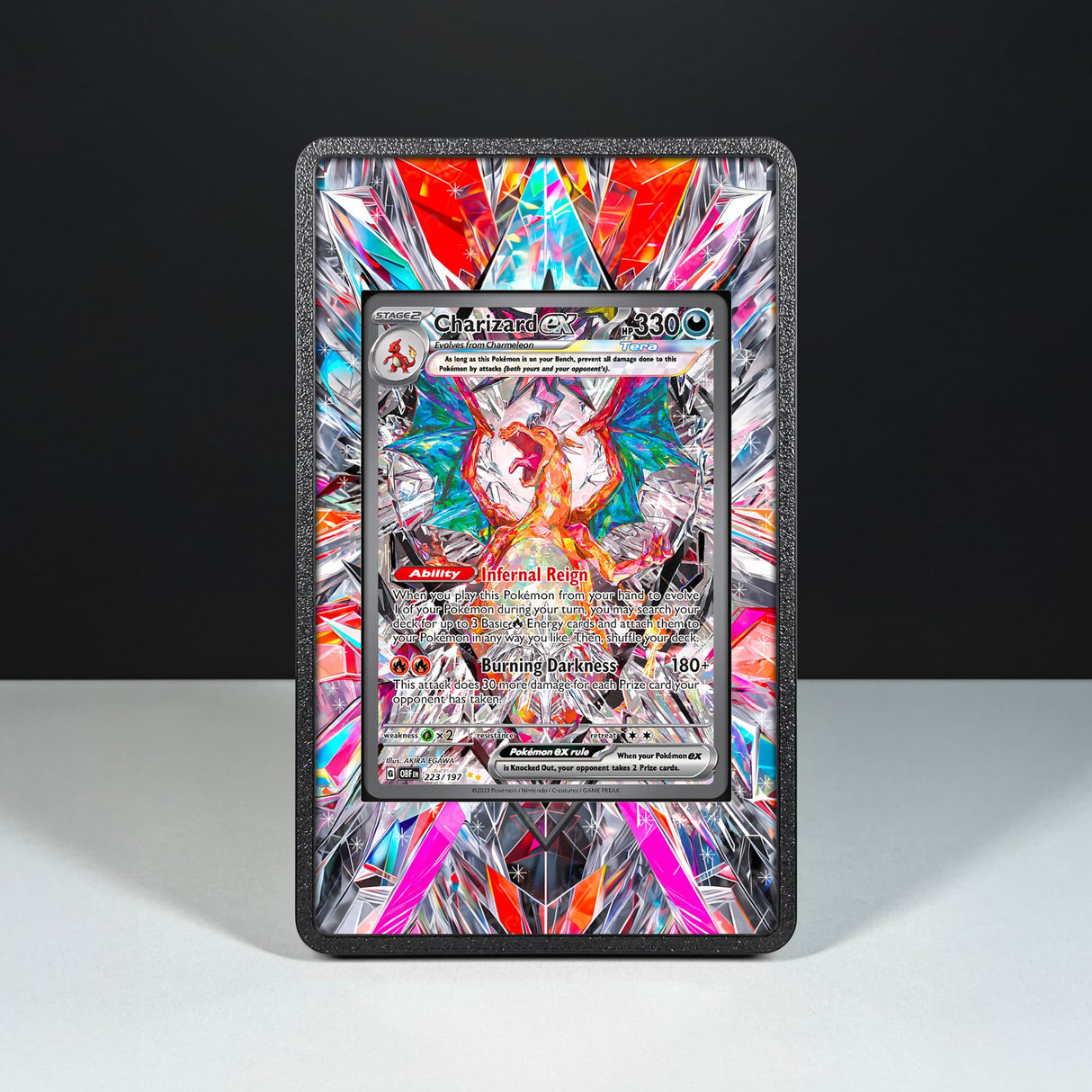 Charizard ex 223/197 - Custodia con Artwork Esteso per Carte Pokémon - Display Case Extended Artwork Pokearth
