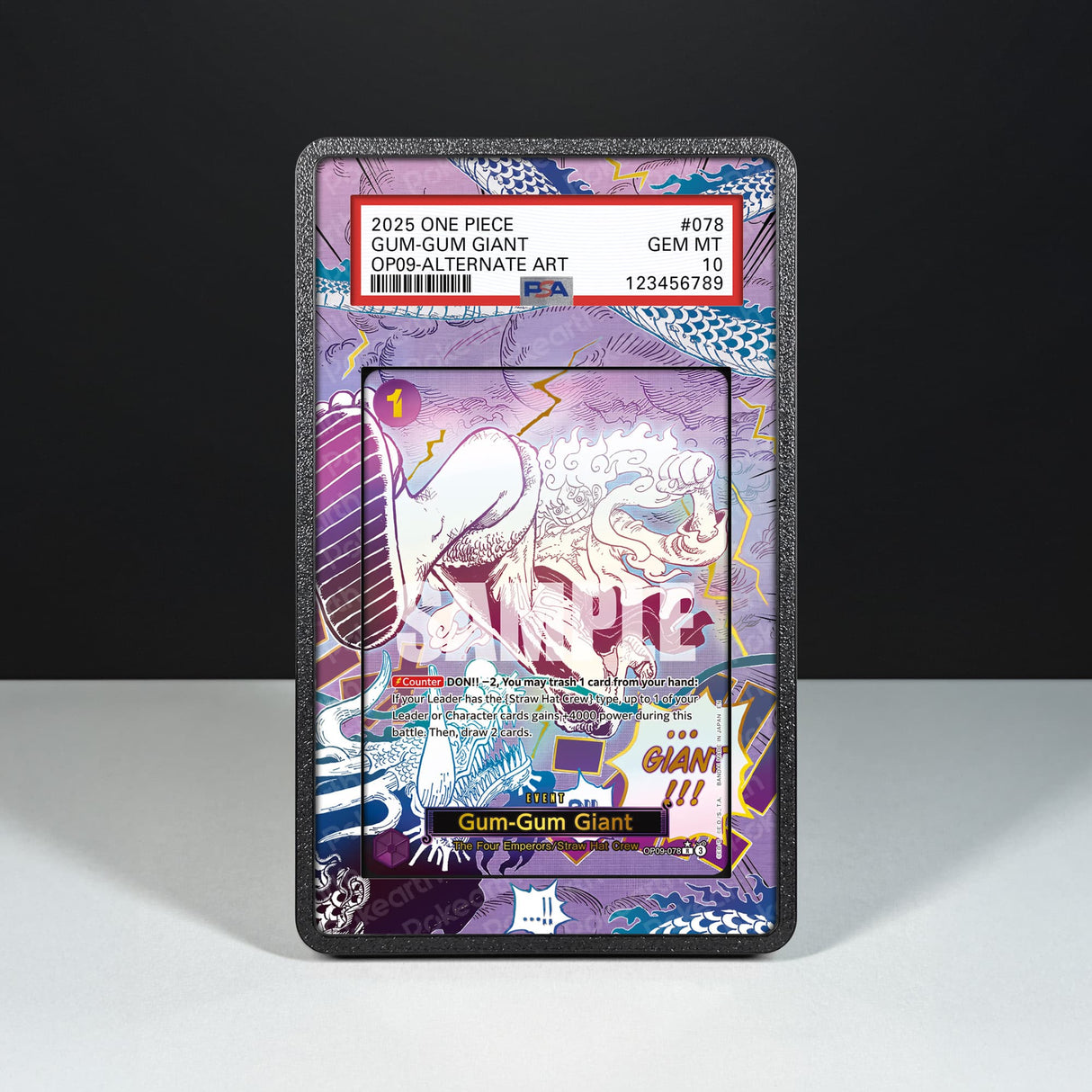 Gum-Gum Giant OP09-078 - Graded Card Extended Artwork Display Case - Display Case Extended Artwork Pokearth