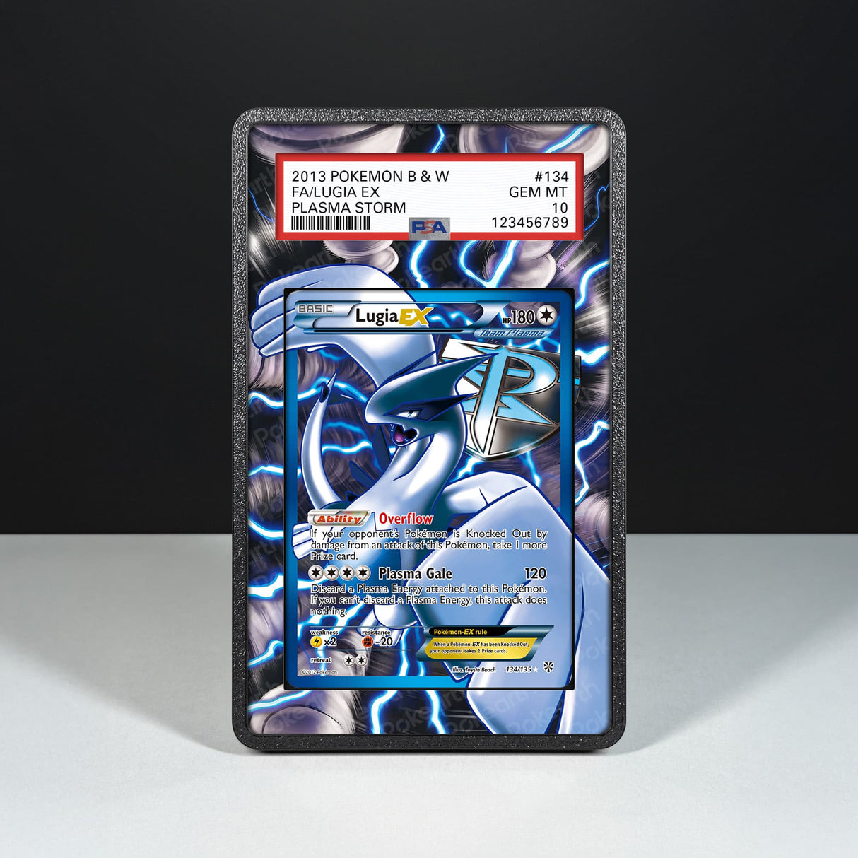 Lugia EX 134/135 - Graded Card Extended Artwork Display Case - Display Case Extended Artwork Pokearth