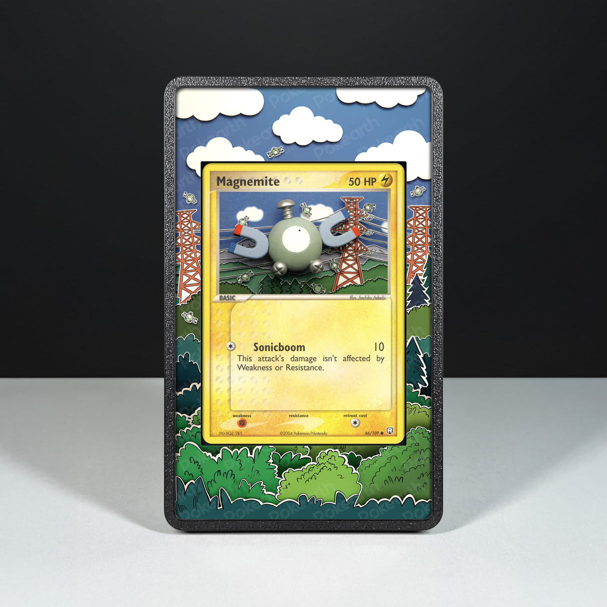 Magnemite 66/109 - Custodia con Artwork Esteso per Carte Pokémon - Display Case Extended Artwork Pokearth