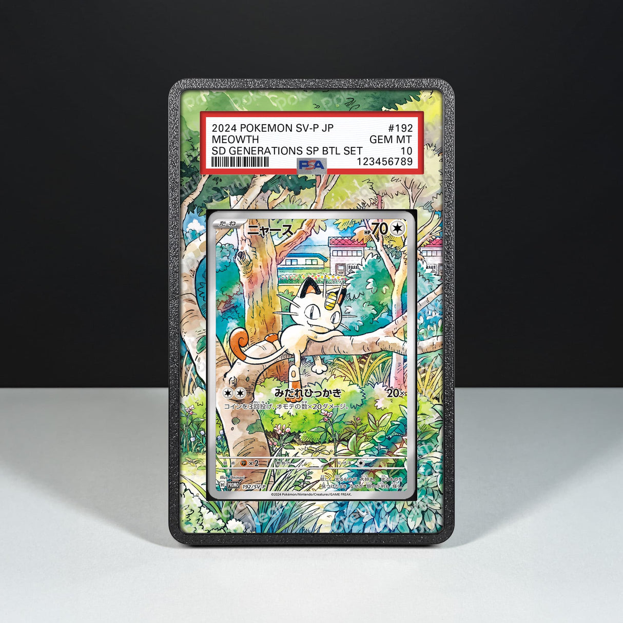 Meowth 192/SV-P - Graded Card Extended Artwork Display Case - Display Case Extended Artwork Pokearth