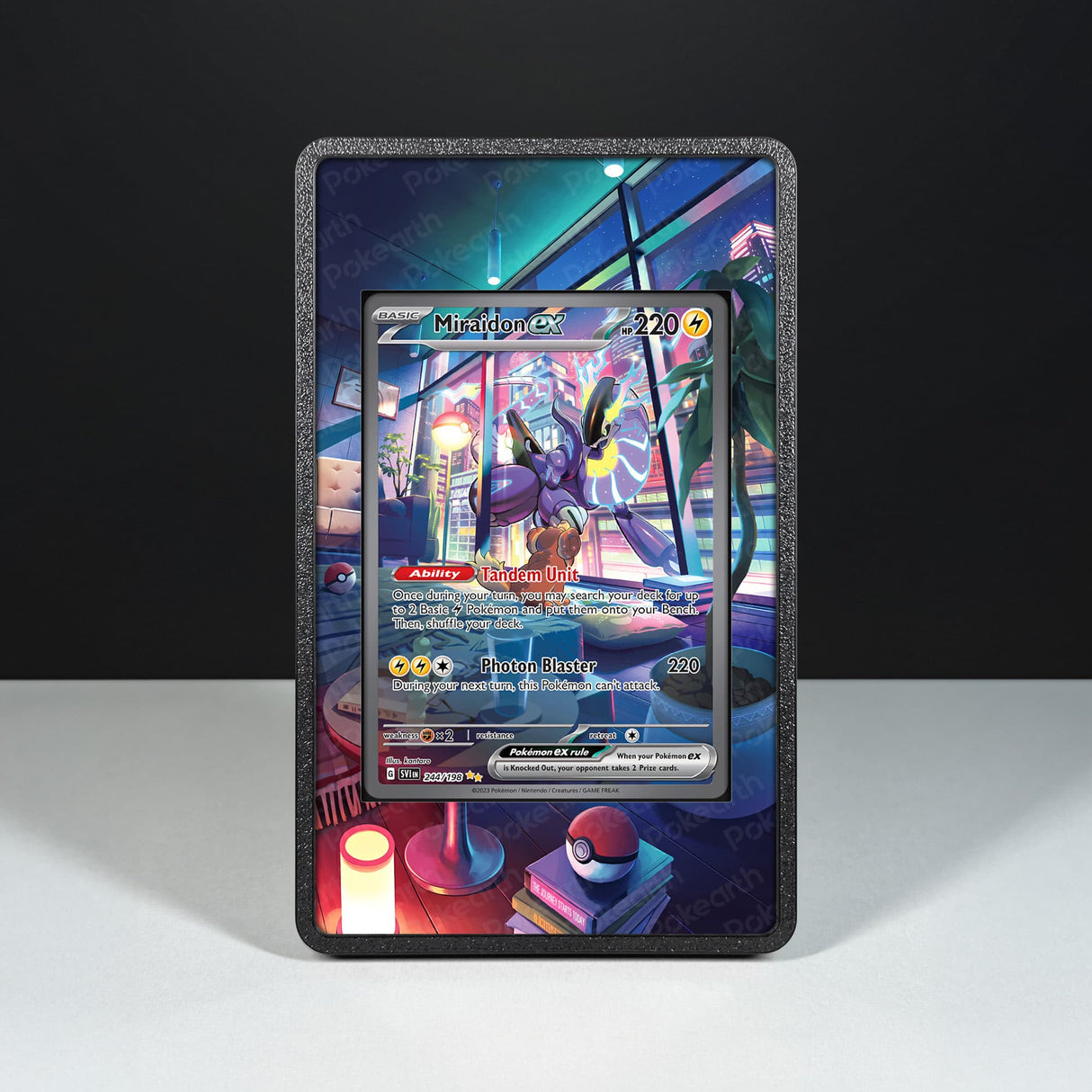Miraidon ex 244/198 - Custodia con Artwork Esteso per Carte Pokémon - Display Case Extended Artwork Pokearth