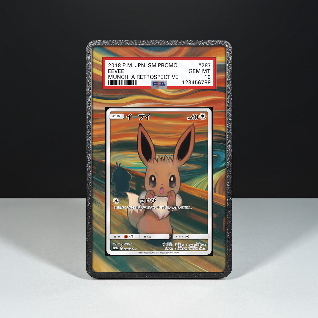 Eevee 287/SM-P - Graded Card Extended Artwork Display Case - Display Case Extended Artwork Pokearth