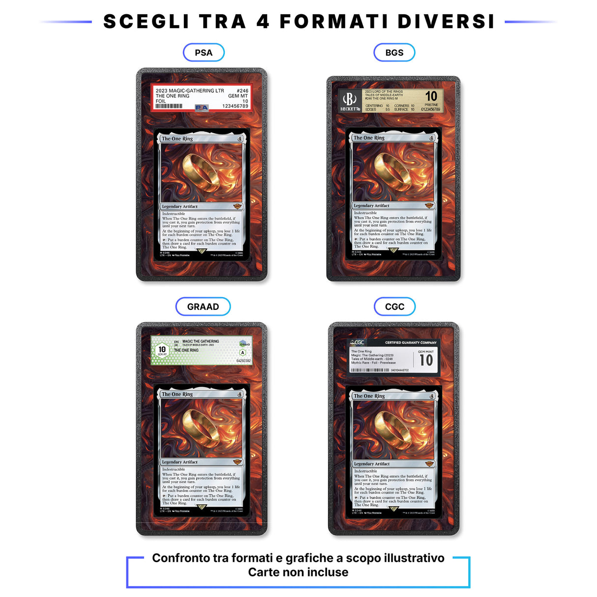 Frodo, Flagello di Sauron 448 - Custodia con Artwork Esteso per Carte Gradate - Display Case Extended Artwork Pokearth