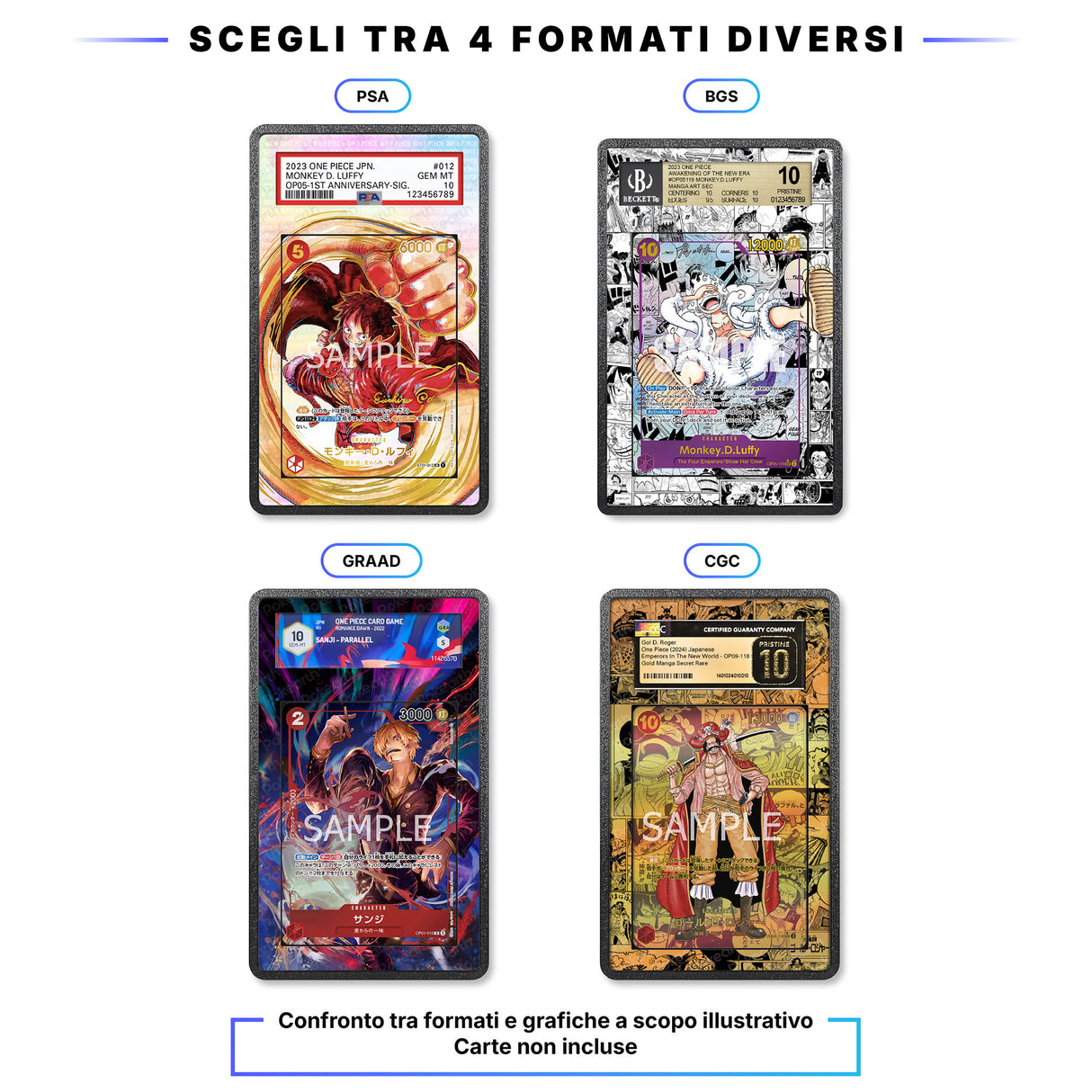 Custodia con Artwork Esteso per Carte Gradate - Display Case Extended Artwork Pokearth