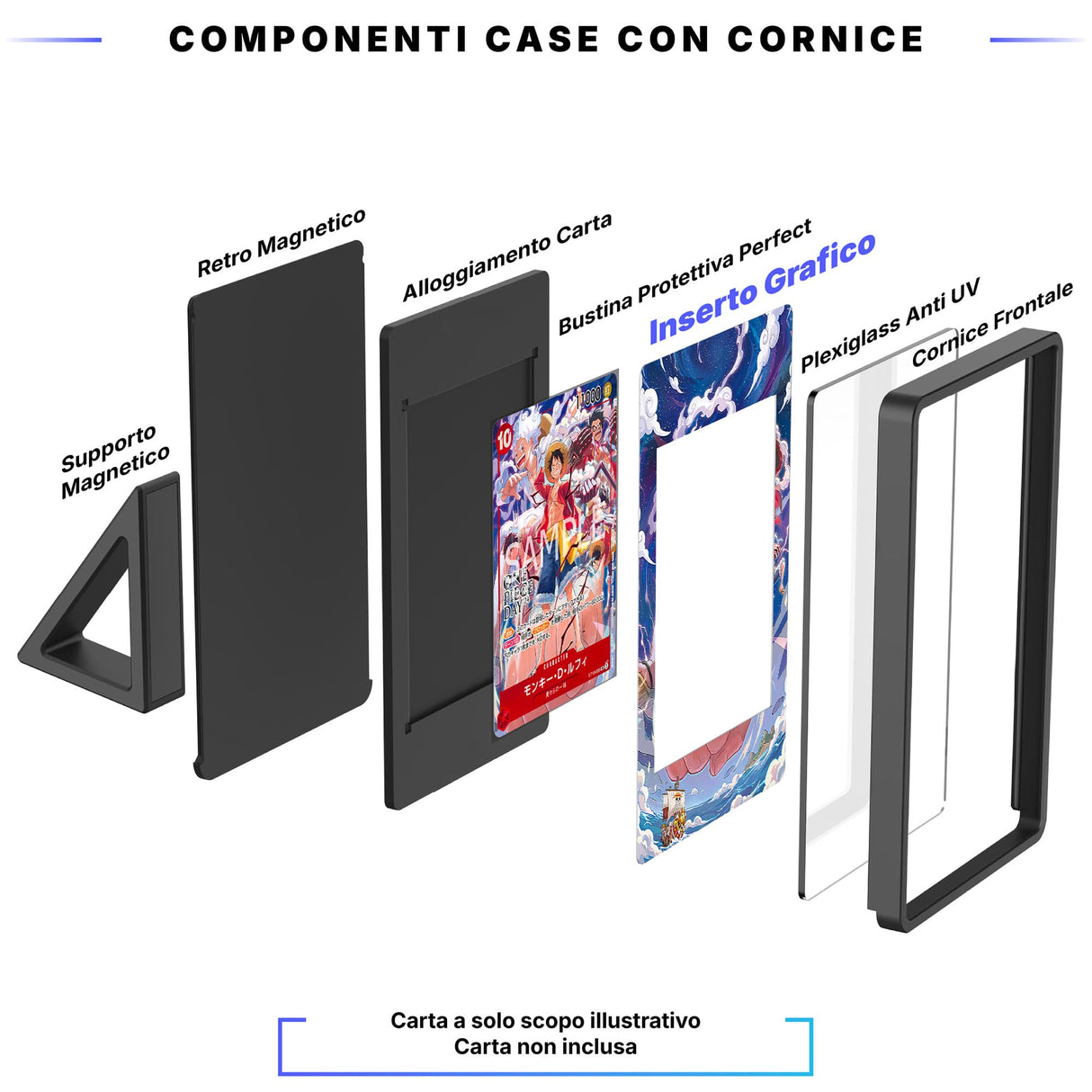 Monkey D. Luffy P-033 - Case con Artwork Esteso per Carte One Piece