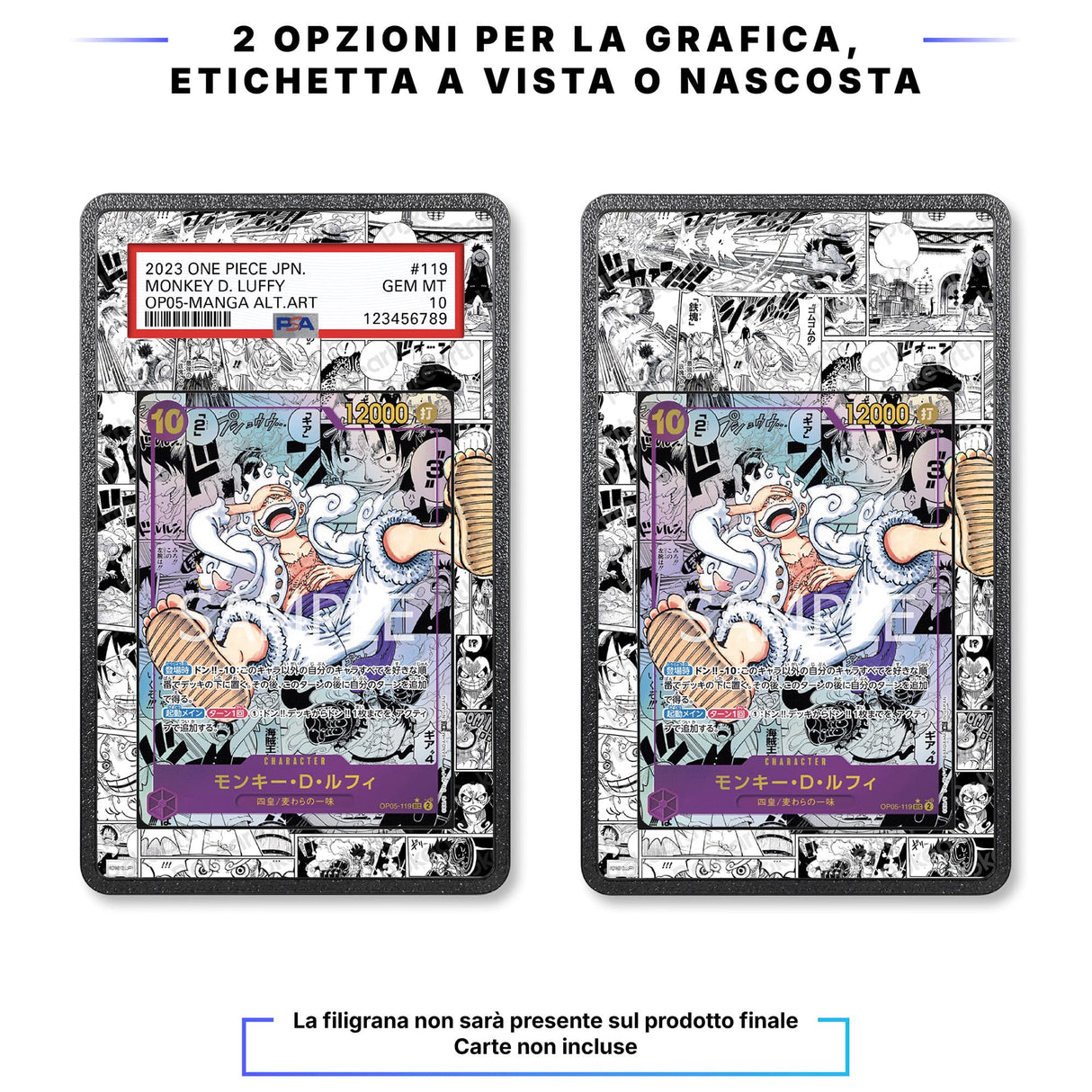 Monkey D. Luffy P-033 - Case con Artwork Esteso per Carte Gradate