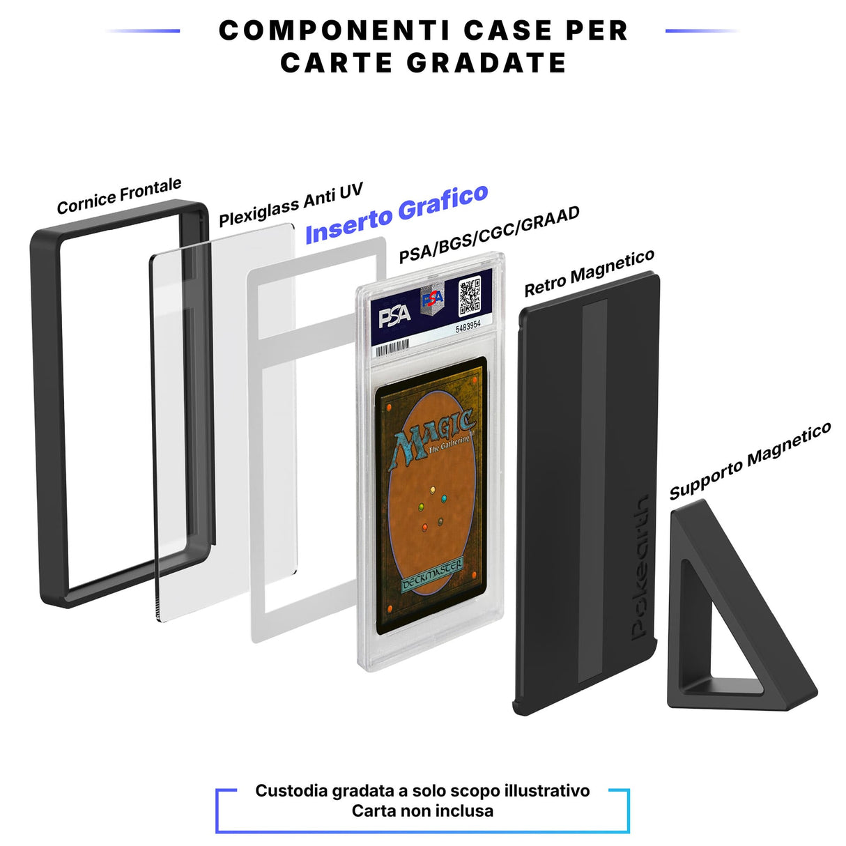 Frodo, Flagello di Sauron 448 - Custodia con Artwork Esteso per Carte Gradate - Display Case Extended Artwork Pokearth