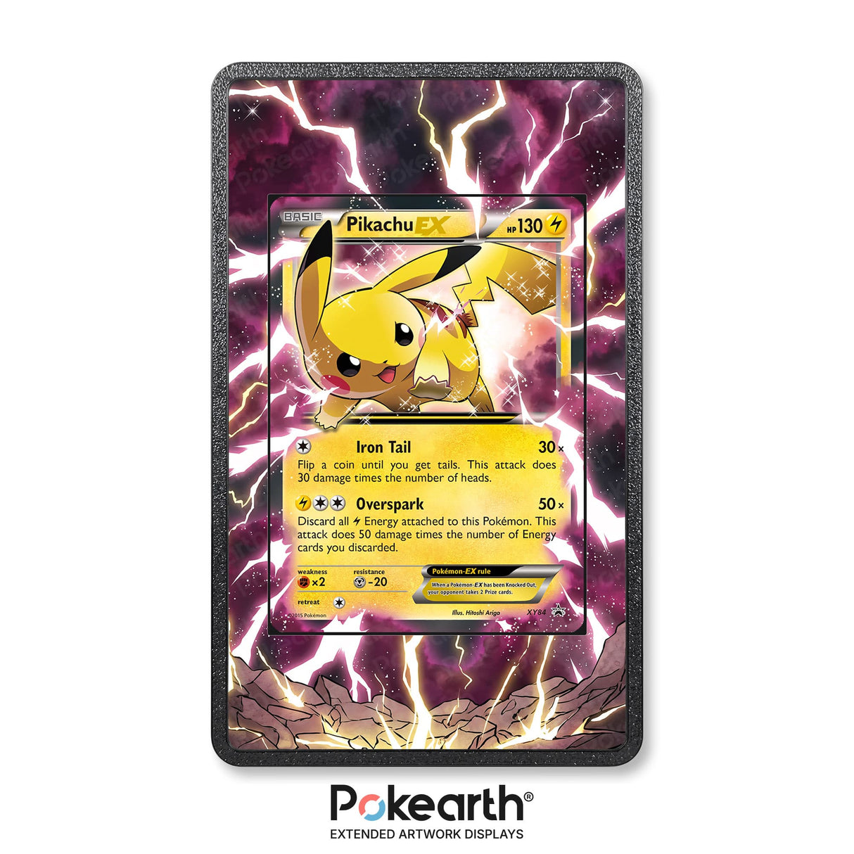Pikachu EX XY84 - Custodia con Artwork Esteso per Carte Pokémon
