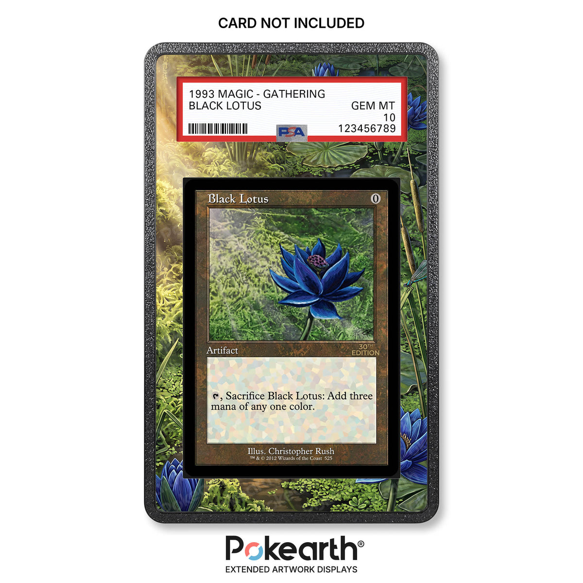 Black Lotus - Custodia con Artwork Esteso per Carte Gradate