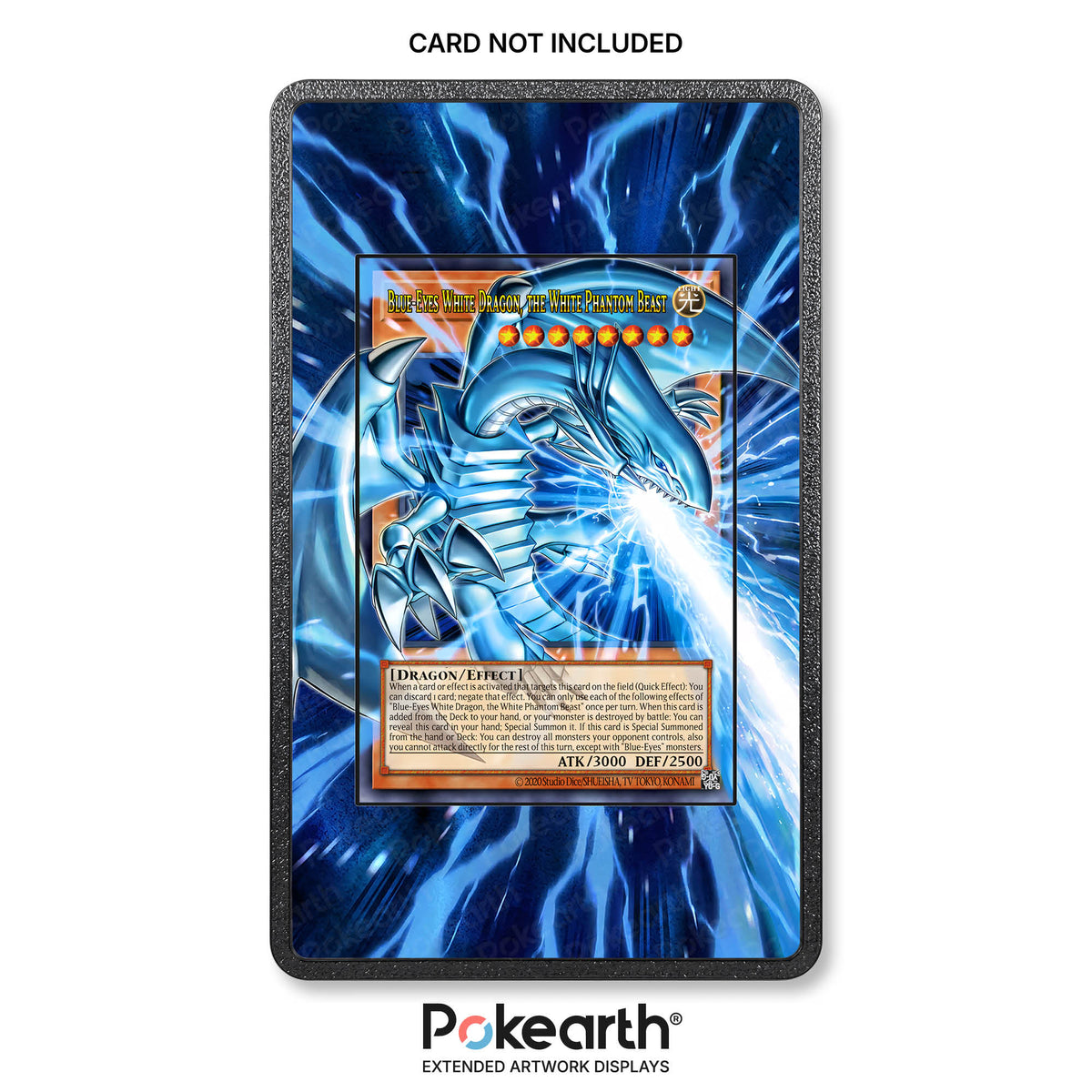 Blauäugiger weißer Drache, das Weiße Geisterungeheuer 001 – Hülle mit erweitertem Artwork für Yu-Gi-Oh!-Karten