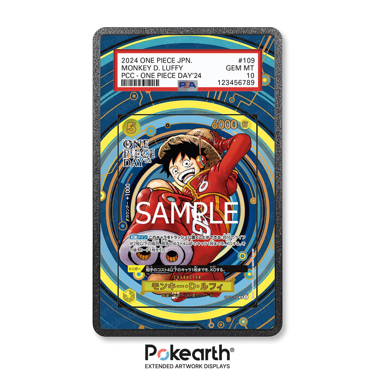 Monkey D. Luffy OP07-109 - Graded Card Extended Artwork Display Case
