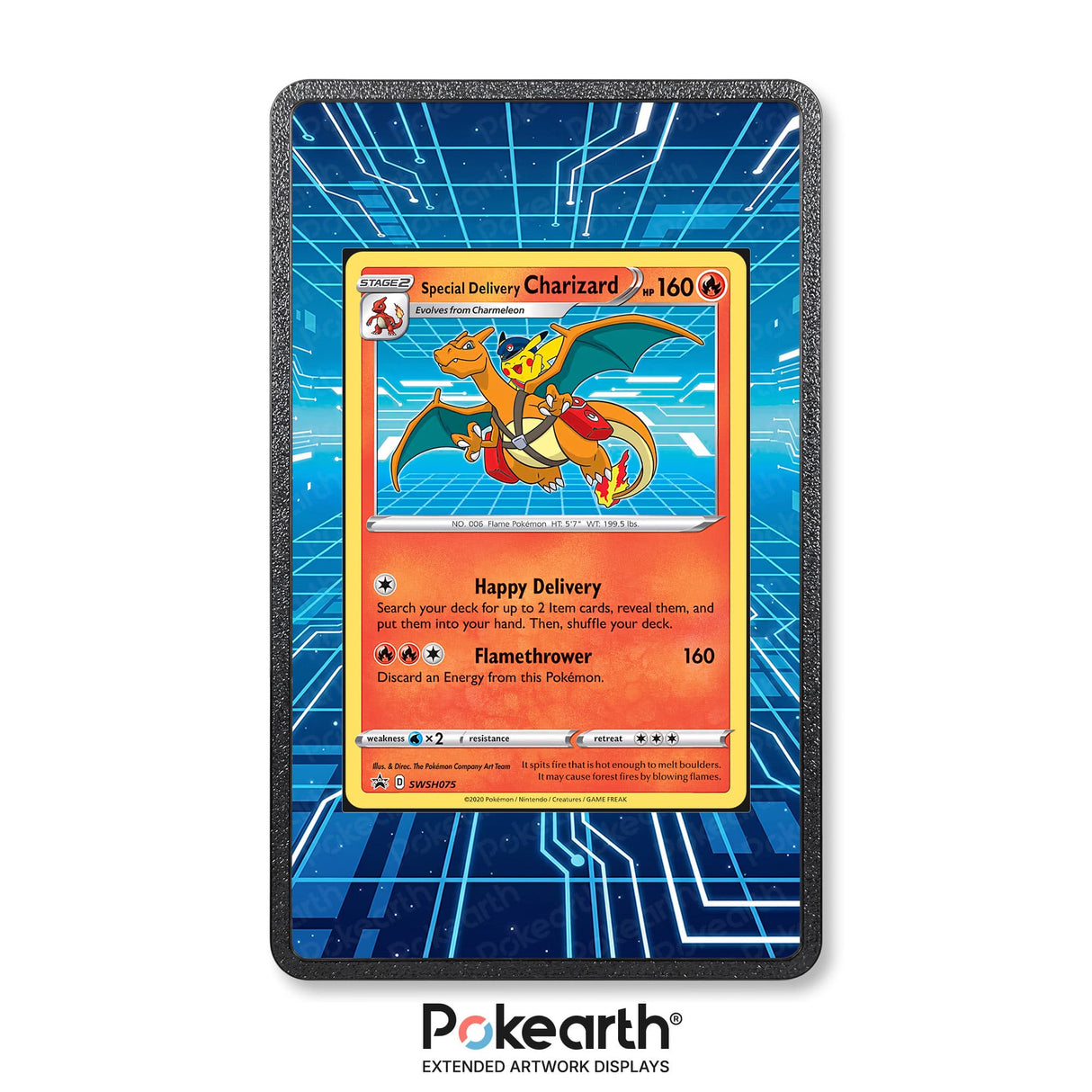 Special Delivery Glurak SWSH075 – Extended Artwork Schutzhülle für Pokémon-Karten