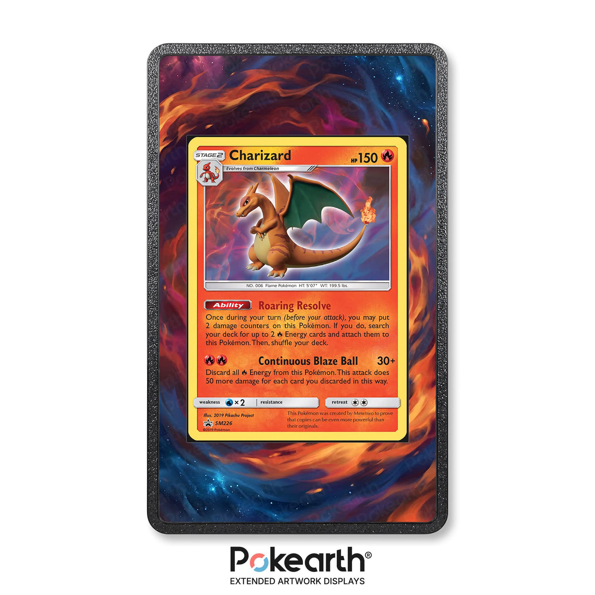 Glurak SM226 – Erweiterte Artwork-Kartenhülle für Pokémon-Karten