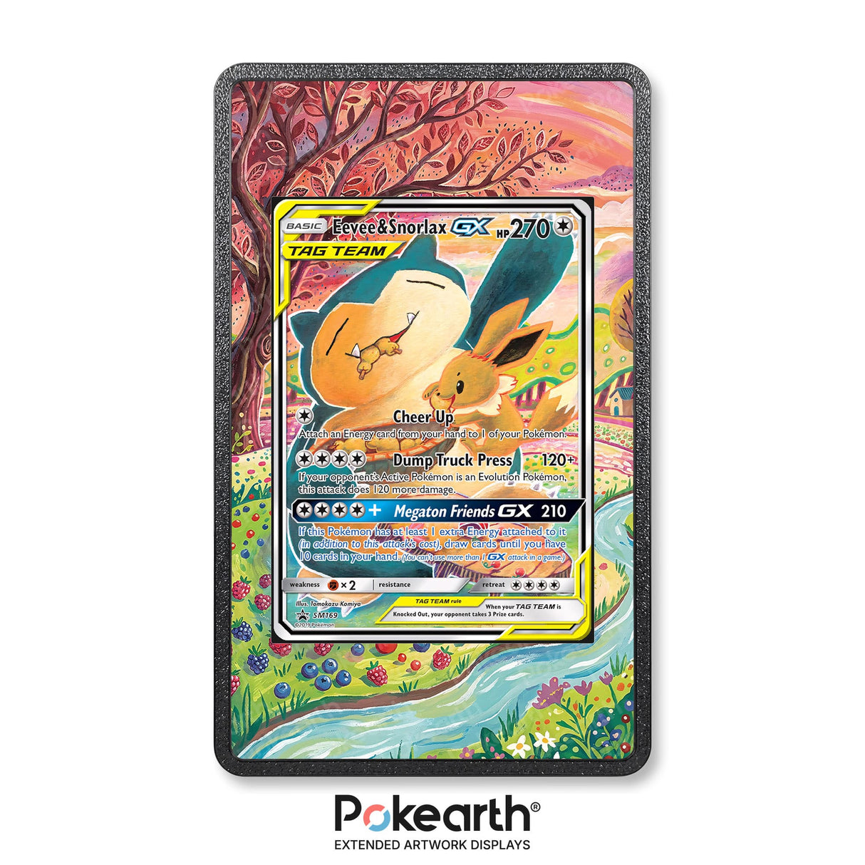 Eevee & Snorlax GX SM169 - Custodia con Artwork Esteso per Carte Pokémon