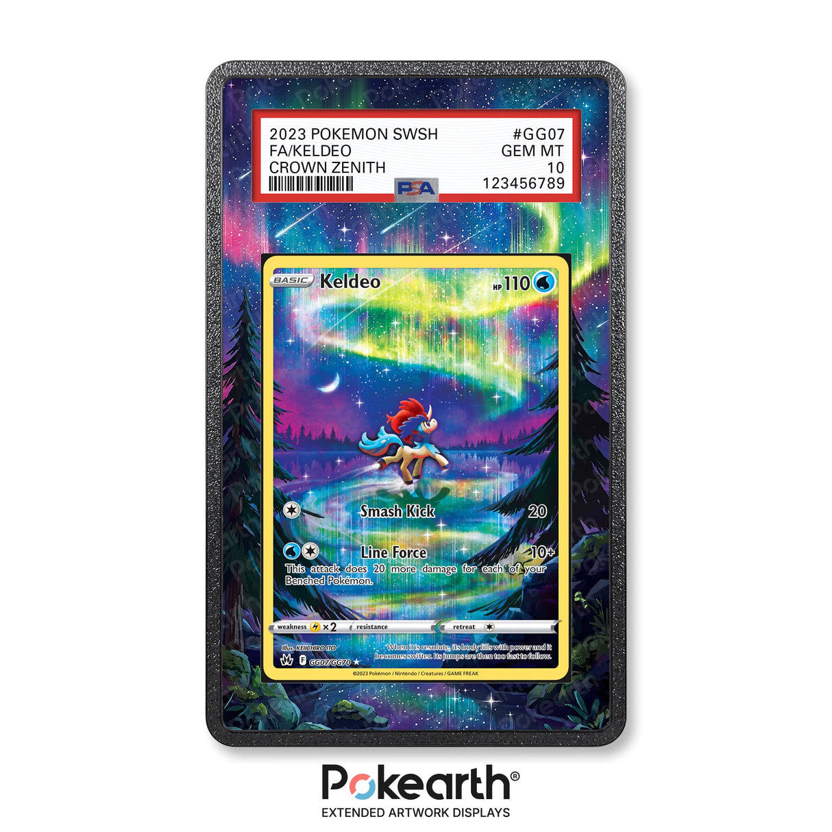 Keldeo GG07/GG70 - Custodia con Artwork Esteso per Carte Gradate