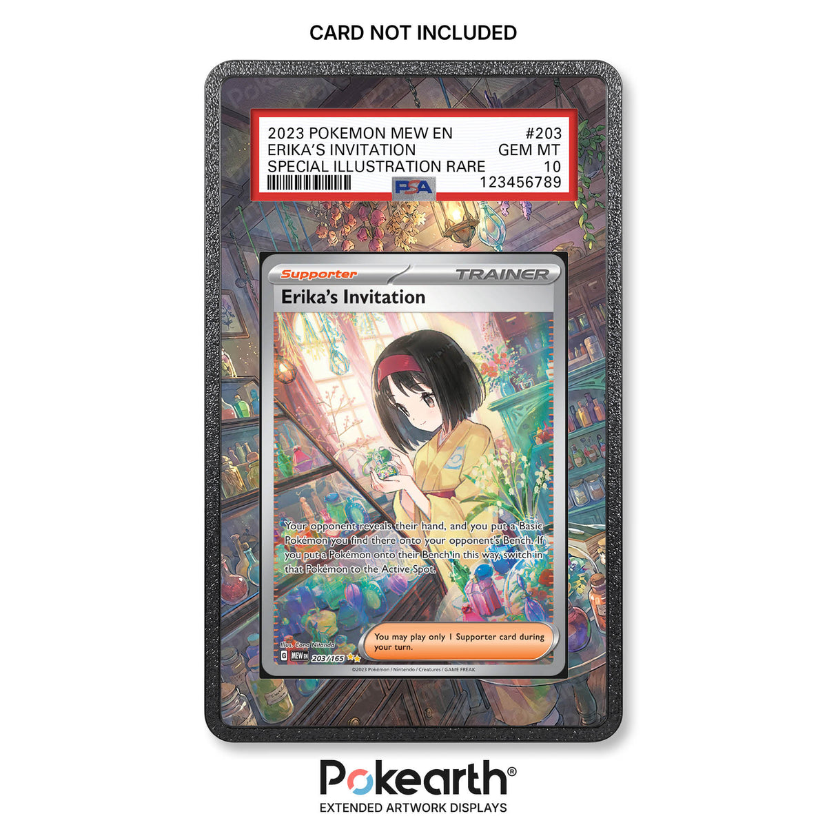 Erika's Invitation 203/165 - Graded Card Extended Artwork Display Case