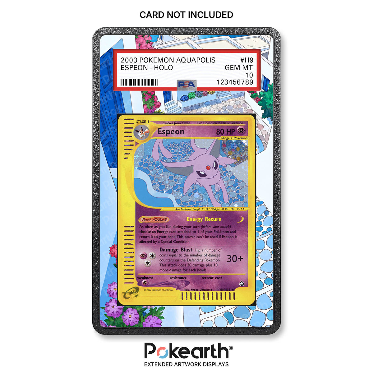 Espeon H9/H32 - Custodia con Artwork Esteso per Carte Gradate
