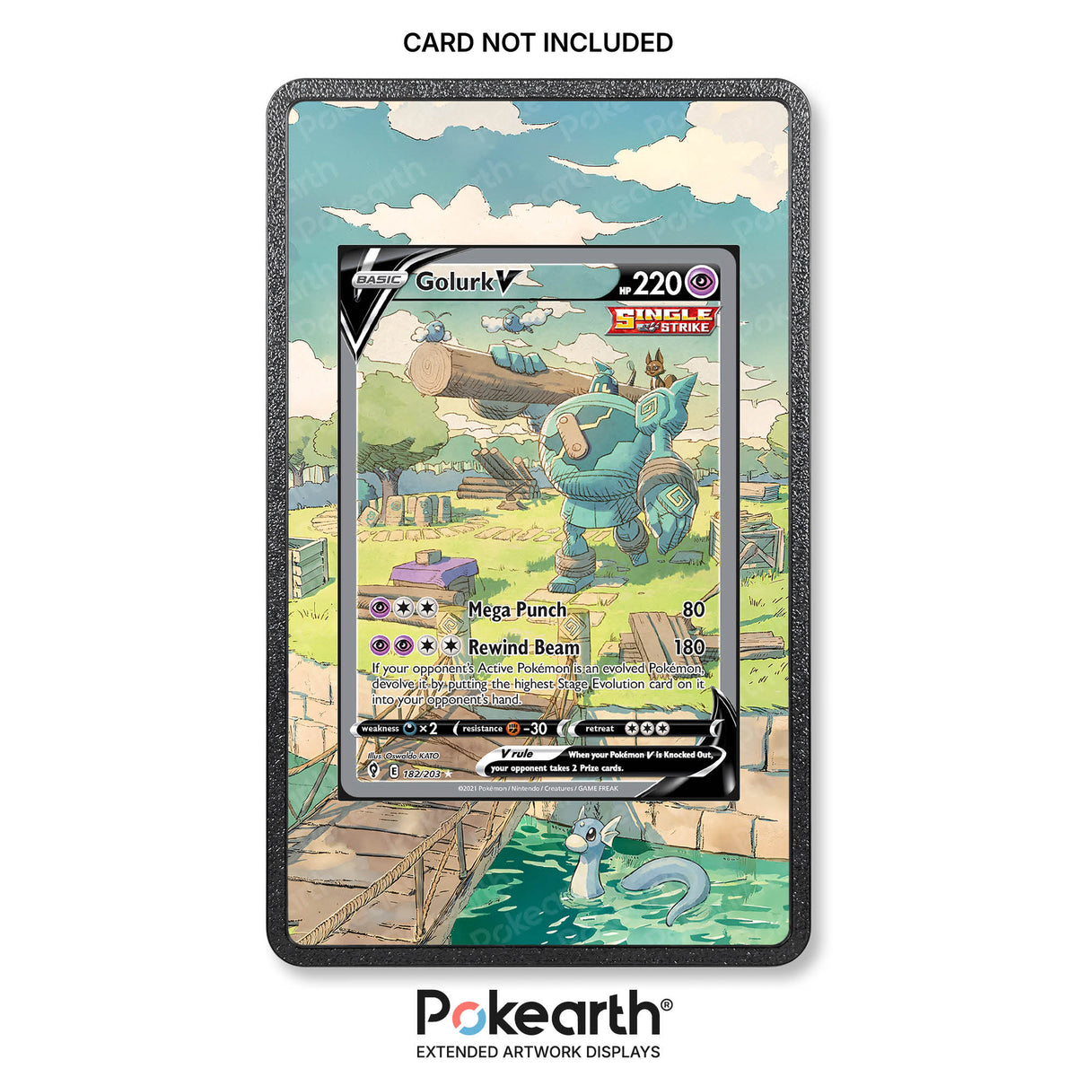 Golurk V 182/203 - Custodia con Artwork Esteso per Carte Pokémon