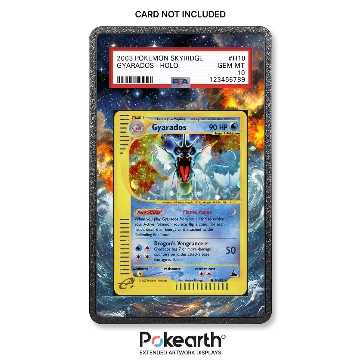 Gyarados H10/H32 - Graded Card Extended Artwork Display Case