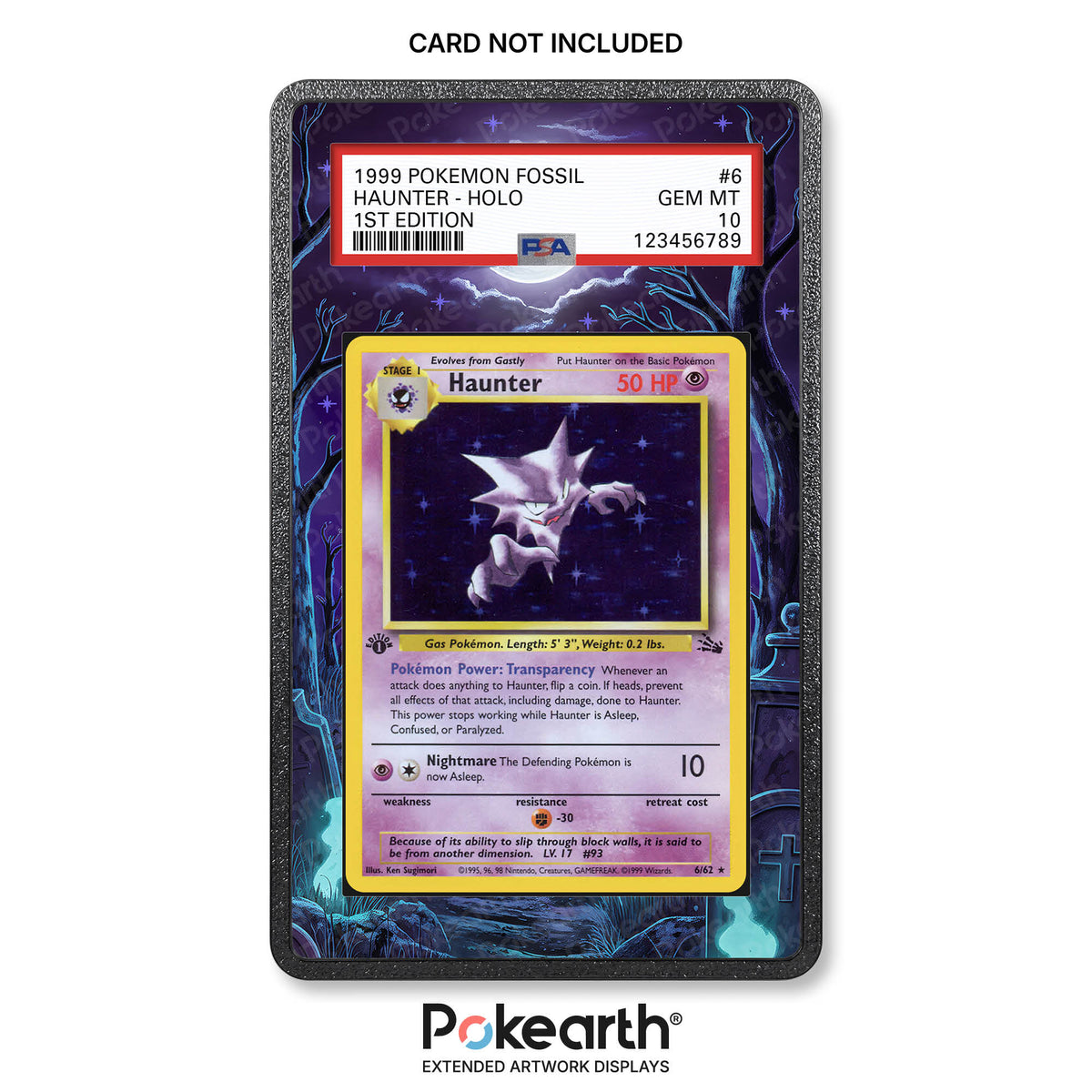 Haunter 6/62 - Custodia con Artwork Esteso per Carte Gradate