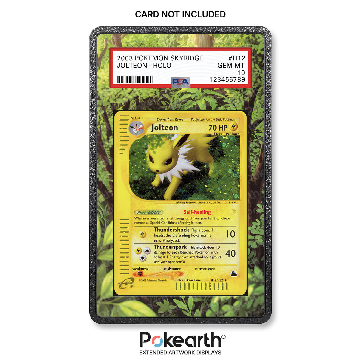 Jolteon H12/H32 - Custodia con Artwork Esteso per Carte Gradate