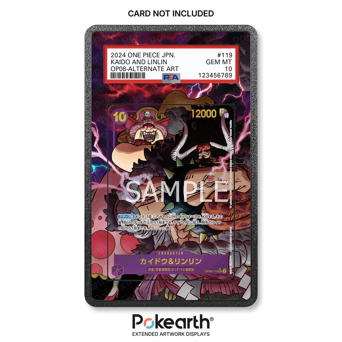 Kaido & Linlin OP08-119 - Graded Card Extended Artwork Display Case