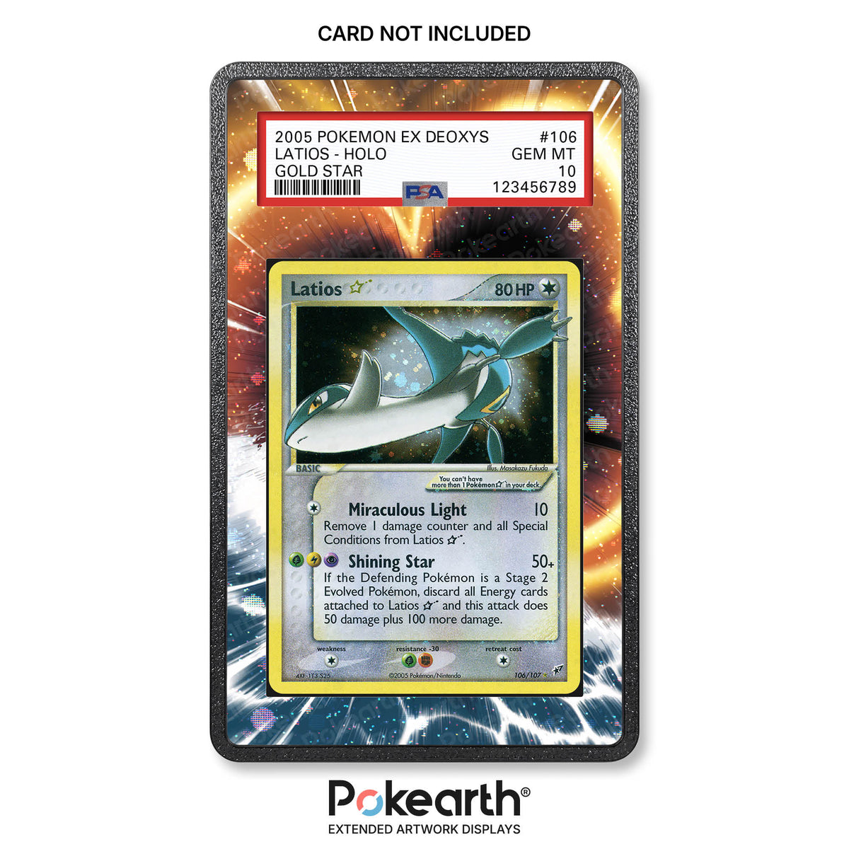 Latios Gold Star 106/107 – Hüllen mit erweitertem Artwork für bewertete Karten