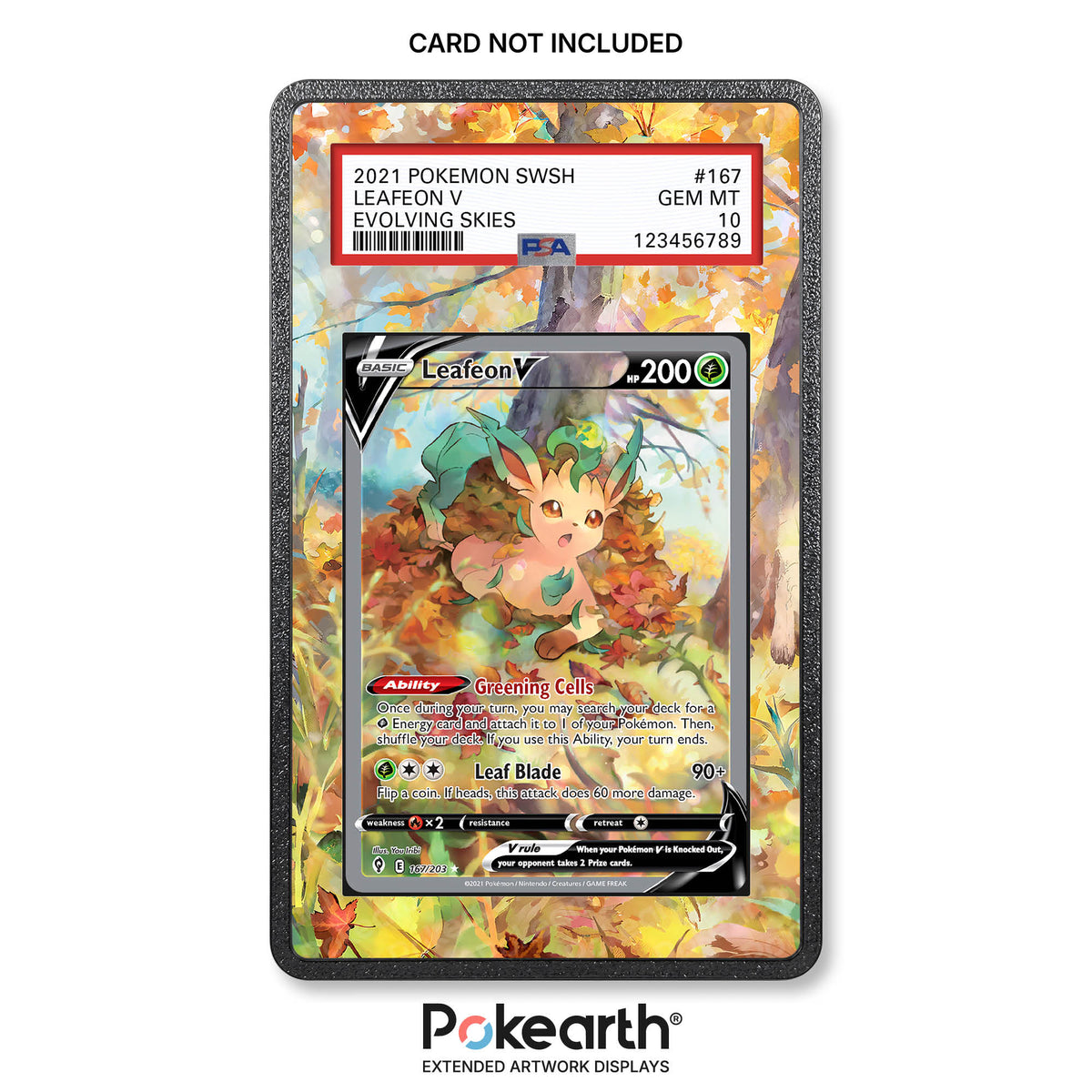 Leafeon V 167/203 – Erweiterte Artwork-Hüllen für bewertete Karten